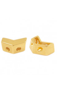 DQ metal duo beads arrow Gold